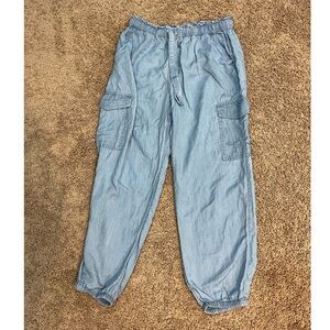 Blue jogger pants